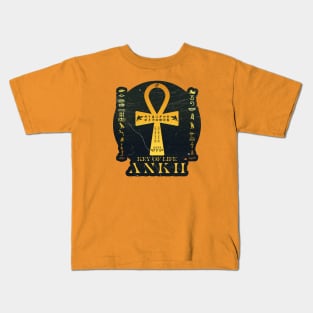 Golden ANKH The Key of Life Kids T-Shirt
